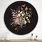 Designart - Vintage Floral Summer Wildflowers Arrangement - Traditional Metal Circle Wall Art